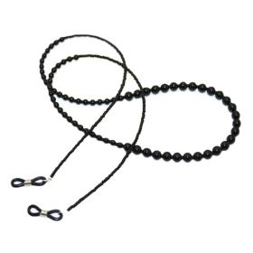 Black Vintage Acrylic Beads Eyeglass Chain Sunglasses Eyewear Holder Strap Reading Glasses Chain for Women Men