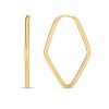 14k Yellow Gold Endless Marquise Hoops