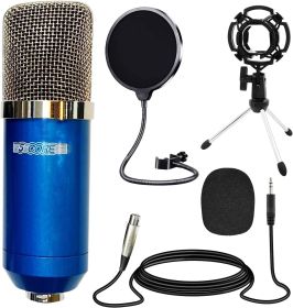5 CORE XLR Microphone Condenser Mic for Computer Gaming, Podcast W/Tripod Stand Kit for Streaming, Recording, Vocals, Voice, Cardioids Studio Micropho