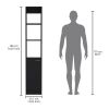 Parks Linen Bathroom Storage Cabinet with one Doors, Tall Bathroom Cabinet with 6 Shelves, for Bathroom, Living Room, Kitchen