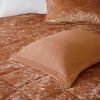 4 Pcs Velvet Comforter Set with Throw Pillow(King/Cal King)