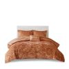 4 Pcs Velvet Comforter Set with Throw Pillow(King/Cal King)