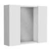 Artemisa Medicine Cabinet, Double Door, Mirror, One External Shelf -White