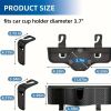 Car headrest rear seat storage with 3.7-inch cup holder, 3-in-1 seat back storage with child and adult headrest hooks, multifunctional storage for car