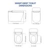 One Piece Smart Toilet With Built-In Bidet, 1.28 GPF Bidet Toilet With Heated Seat Warm Wash, Elongated Bidet Toilet With Self-Clean, Auto Sensor Flus