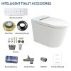 One Piece Smart Toilet With Built-In Bidet, 1.28 GPF Bidet Toilet With Heated Seat Warm Wash, Elongated Bidet Toilet With Self-Clean, Auto Sensor Flus