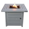 Living Source International 25" H x 30" W Steel Propane/Natural Gas Fire Pit Table