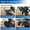 Car headrest rear seat storage with 3.7-inch cup holder, 3-in-1 seat back storage with child and adult headrest hooks, multifunctional storage for car