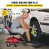 VEVOR Rolling Garage Stool, 300LBS Capacity, 18"-23" Adjustable Height Range, Mechanic Seat with Swivel Casters and Tool Tray, for Workshop, Auto Repa
