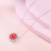 Emma Manor 925 Sterling Silver 5A CZ Diamond Enamel Happy Face Pendant Necklace for Women