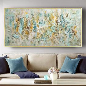 Hand Painted Colorful Oil Painting Abstract Art On Canvas Light Colour Nordic Heaven Textured Acrylic Painting Wall Art Fedex Shipping Cost (Style: 1, size: 100x200cm)