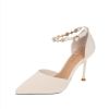 Summer new stiletto heels fashion light pointy one-line women's sandal bun head sandal