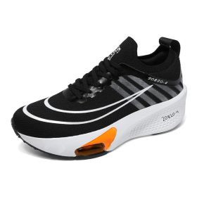 New men's and women's professional air cushion running shoes fashion trend match men's and women's sports shoes comfortable casual shoes 36-45 (Color: Black, size: 42)