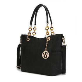 MKF Collection Rylee Vegan Leather Women Tote Handbag by Mia k (Color: Black, Material: Polycarbonate)