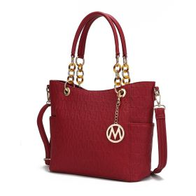 MKF Collection Rylee Vegan Leather Women Tote Handbag by Mia k (Color: Red, Material: Polycarbonate)