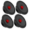 5 CORE 6.5" Mid-Range Bullet Pro Audio Car Speaker, Red Aluminium Bullet, Loudspeaker 1000W Max 4 Ohms - Premium Quality Audio Door Speakers for Car o
