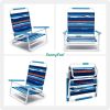 Sunnyfeel Beach Chair, Foldable Camping Chair Beach Chair,Lightweight Low Easy-to-Store & Use Portable Folding Chair with Handy Handle for Camp/Lawn/O