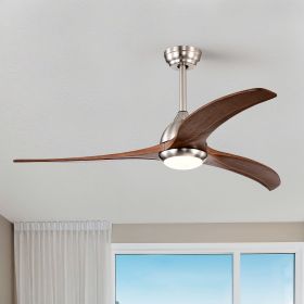 52" Ceiling Fan, Indoor Outdoor Ceiling Fan With Light with Remote Control, Noiseless Reversible Motor, 6 Speed ,3 Color , for Patio Living Room, Bedr (Color: as Pic)