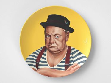 Winston // 10" Round Plate // Political Gift Idea (Set: Single Plate)