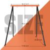 Metal Swing Stand Swing Sets for Backyard,Powder Coated Swing Frame of Swing Set with Extra Side Bars,Heavy-Duty A-Frame Outdoor Swing Fits Swing Chai