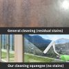 Shower Squeegee for Glass Doors with Crevice Brush, 2 in 1 Window Squeegee Cleaner, Professional Window Scrubber for Bathroom Shower Car Mirror Glass