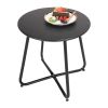 Round Coffee Table Patio Side Table for Outdoor
