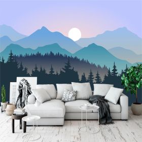 Large Silk Wall Murals, Cloud Wallpaper, 155in(W) x103in(H). Brings Luxury and Elegance to Interior Spaces. Perfect for Kids' Room, Living Room, Offic (Color: Sunset Murals 02, size: 155 inx103 in)