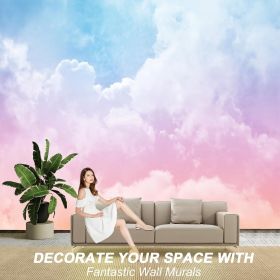 Large Silk Wall Murals, Cloud Wallpaper, 155in(W) x103in(H). Brings Luxury and Elegance to Interior Spaces. Perfect for Kids' Room, Living Room, Offic (Color: cloud wallpaper 02, size: 155 inx103 in)