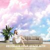 Large Silk Wall Murals, Cloud Wallpaper, 155in(W) x103in(H). Brings Luxury and Elegance to Interior Spaces. Perfect for Kids' Room, Living Room, Offic