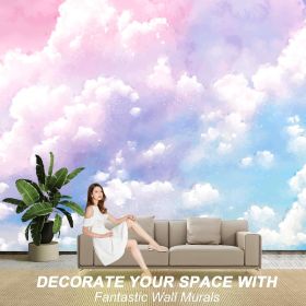 Large Silk Wall Murals, Cloud Wallpaper, 155in(W) x103in(H). Brings Luxury and Elegance to Interior Spaces. Perfect for Kids' Room, Living Room, Offic (Color: cloud wallpaper 04, size: 155 inx103 in)