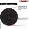 5 Core 8 Inch Subwoofer Speaker 500W Peak 4 Ohm Replacement Car door Bass Sub Woofer - WF 8"-890