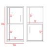 Oba 2-Pc Wall-Mounted Bathroom Medicine Cabinet with Open and Closed Storage