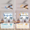 52" Ceiling Fan, Indoor Outdoor Ceiling Fan With Light with Remote Control, Noiseless Reversible Motor, 6 Speed ,3 Color , for Patio Living Room, Bedr