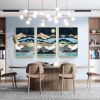 Framed Canvas Wall ArtOil Paintings Impressionism Aesthetic Prints Canvas Paintings for Living Room Bedroom Office Home; 3 Panels