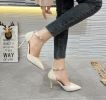 Summer new stiletto heels fashion light pointy one-line women's sandal bun head sandal