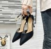 Summer new stiletto heels fashion light pointy one-line women's sandal bun head sandal