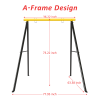 Metal Swing Stand Swing Sets for Backyard,Powder Coated Swing Frame of Swing Set with Extra Side Bars,Heavy-Duty A-Frame Outdoor Swing Fits Swing Chai