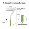 Shower Squeegee for Glass Doors with Crevice Brush, 2 in 1 Window Squeegee Cleaner, Professional Window Scrubber for Bathroom Shower Car Mirror Glass