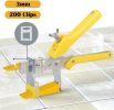 1/8 Inch tile leveling system - 300-piecs Tile Spacers Clips, 100-piecs Reusable Wedges - Easy DIY Locator assistant by floor leveling(tile leveling s
