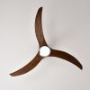 52" Ceiling Fan, Indoor Outdoor Ceiling Fan With Light with Remote Control, Noiseless Reversible Motor, 6 Speed ,3 Color , for Patio Living Room, Bedr