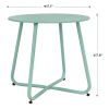 Round Coffee Table Patio Side Table for Outdoor