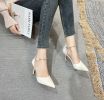 Summer new stiletto heels fashion light pointy one-line women's sandal bun head sandal