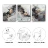 Marble Picture Frame, Canvas Wall Art, 3 Piece (12inX16in), Wall Decor for Bedroom, Minimalist Framed Boho Wall Art Decor for Dining Room Bedroom Bath