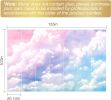 Large Silk Wall Murals, Cloud Wallpaper, 155in(W) x103in(H). Brings Luxury and Elegance to Interior Spaces. Perfect for Kids' Room, Living Room, Offic